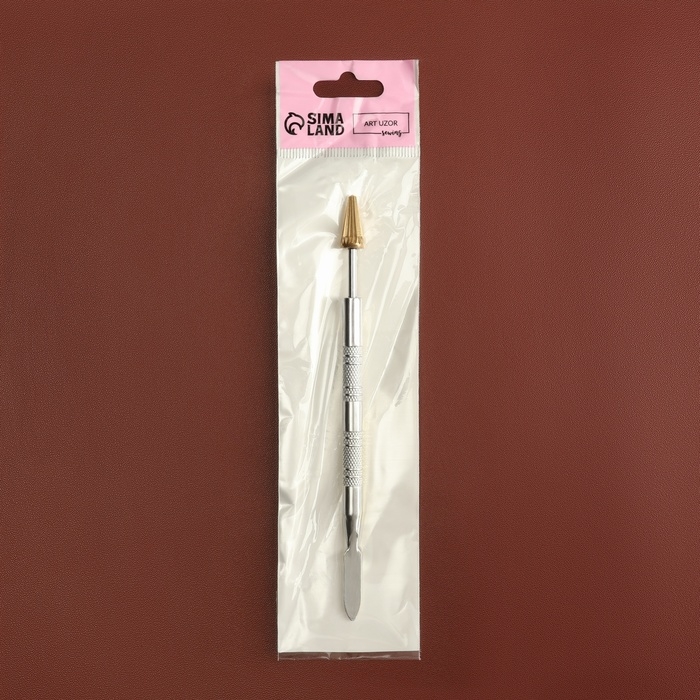 Ручка-аппликатор для кожи, 14,5 см, цвет серебряный/золотой