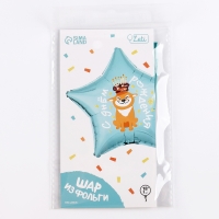 Воздушный шар фольгированный 18" «С днём рождения, собака», звезда, с подложкой Воздушный шар фольгированный 18" «С днём рождения, собака», звезда, с подложкой