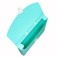 Папка-портфель А4 на замке, Calligrata "Акварель", 1 отделение, пластиковая, 700 мкм, мятная Папка-портфель А4 на замке, Calligrata "Акварель", 1 отделение, пластиковая, 700 мкм, мятная