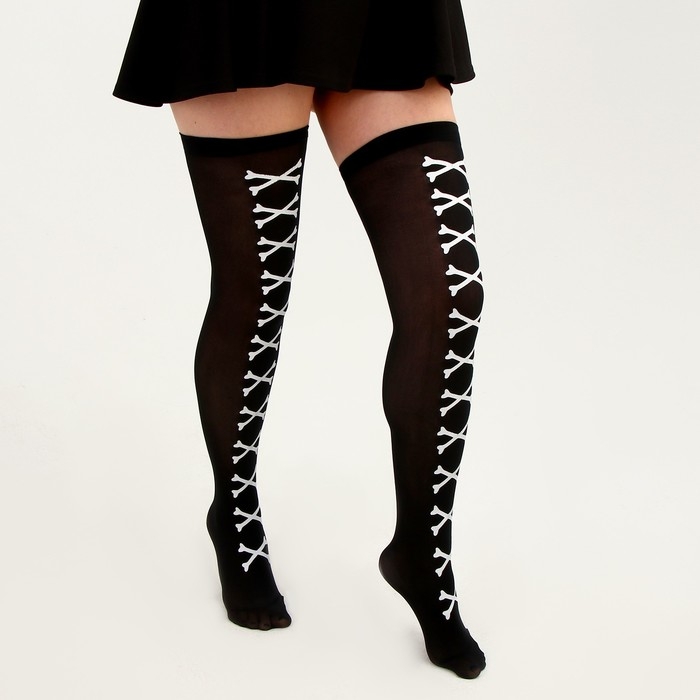 Карнавальные чулки «Косточки», размер М Карнавальные чулки «Косточки», размер М