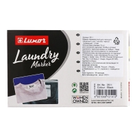 Маркер перманентный для ткани, прачечных 1-2 мм Luxor "Laundry", пулевидный, черный Маркер перманентный для ткани, прачечных 1-2 мм Luxor "Laundry", пулевидный, черный