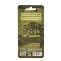 Ручка прикол шариковая синяя паста танк &laquo;Настоящему мужику&raquo; на подложке