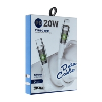 Кабель, 3 А, Type-C - Lightning, 20 W, прозрачный, TPE оплётка, 1 м, белый Кабель, 3 А, Type-C - Lightning, 20 W, прозрачный, TPE оплётка, 1 м, белый