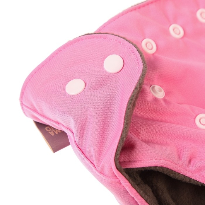 Многоразовый подгузник, 3-15 кг, угольно-бамбуковая ткань, цвет розовый, Крошка Я Многоразовый подгузник, 3-15 кг, угольно-бамбуковая ткань, цвет розовый, Крошка Я