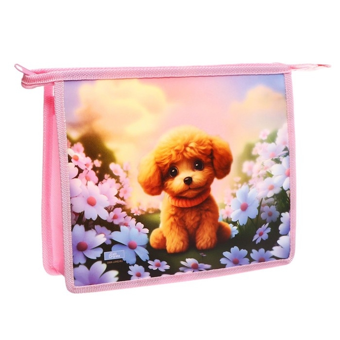 Папка для тетрадей А5, 230 х 190 х 50 мм, молния сверху, пластиковая, Calligrata Папка для тетрадей А5, 230 х 190 х 50 мм, молния сверху, пластиковая, Calligrata "Пушистик"