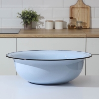 Таз эмалированный, 16 л, 49×15 см, индукция, цвет голубой Таз эмалированный, 16 л, 49×15 см, индукция, цвет голубой