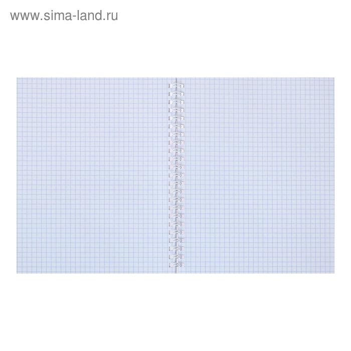 Тетрадь 48 листов в клетку, на гребне METALLIC Тетрадь 48 листов в клетку, на гребне METALLIC "Красная", обложка бумвинил, блок офсет