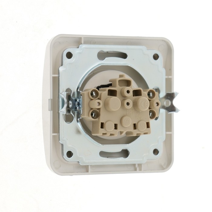 Розетка одноместная Luazon Lighting Розетка одноместная Luazon Lighting "Орион", 10 А, скрытая, без з/к, серебристая