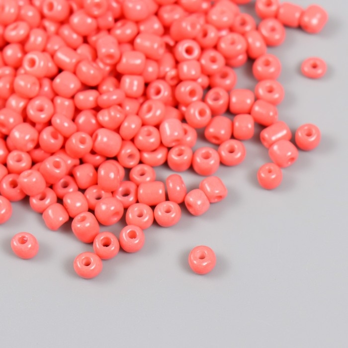Бисер стекло 6/0 Бисер стекло 6/0 "Лососевый" яркий 450 гр