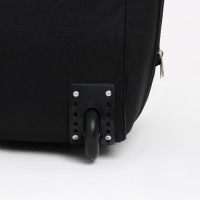 Сумка дорожная на колёсах, отдел на молнии, с увеличением, 2 наружных кармана, цвет чёрный Сумка дорожная на колёсах, отдел на молнии, с увеличением, 2 наружных кармана, цвет чёрный