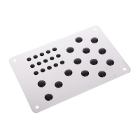 Накладка-подпятник для автоковрика, 22&times;15, металлическая с креплением