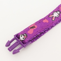 Ошейник двухслойный с фастексом "Зайки", 30 х 1 см, фиолетовый Ошейник двухслойный с фастексом "Зайки", 30 х 1 см, фиолетовый