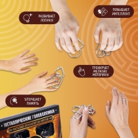 Головоломка металлическая &laquo;Загадки Леонардо Да Винчи&raquo;, набор 4 шт.