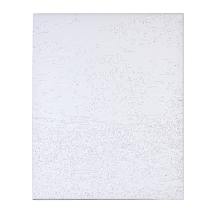 Картина по номерам на холсте с подрамником &laquo;Луна на закате&raquo;, 40 х 50 см