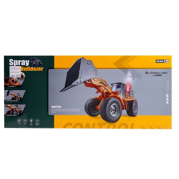 Машинка радиоуправляемая &laquo;Стройка&raquo;, погрузчик, аккумулятор, световые, звуковые и дымовые эффекты