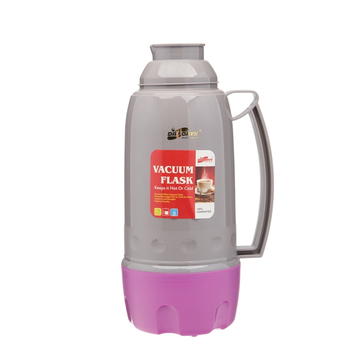 Термос 1.8 л, со стеклянной колбой, сохраняет тепло 12 ч, фиолетовый