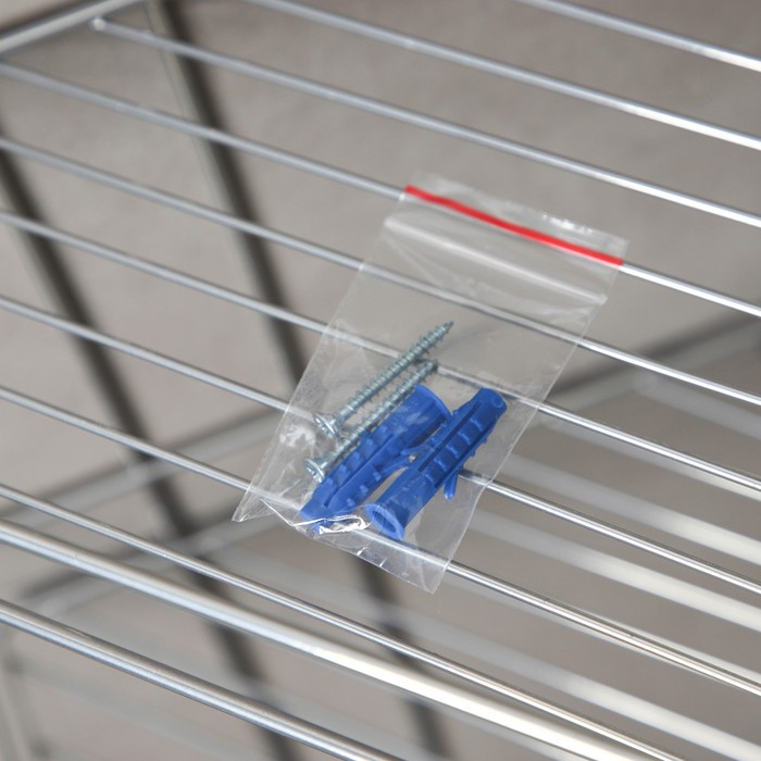 Полка для ванной угловая 3-х ярусная, 21,5&times;21,5&times;58,5 см, цвет хром