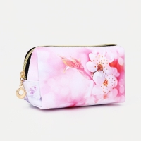 Косметичка на молнии, цвет белый/розовый Косметичка на молнии, цвет белый/розовый