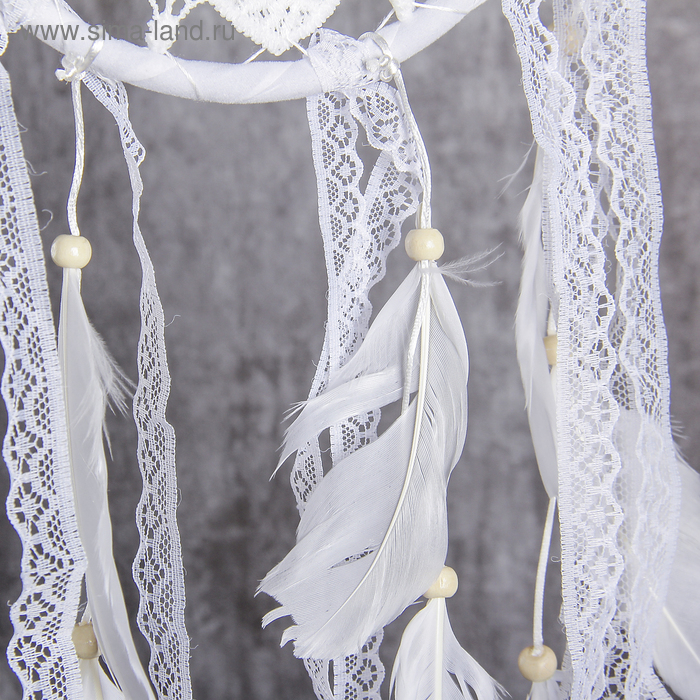 Ловец снов с кружевом Ловец снов с кружевом "Свобода" d=16 см длина 43 см