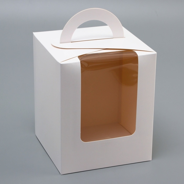 Коробка для кулича белая, кондитерская упаковка, 15 x 15 x 18 см Коробка для кулича белая, кондитерская упаковка, 15 x 15 x 18 см