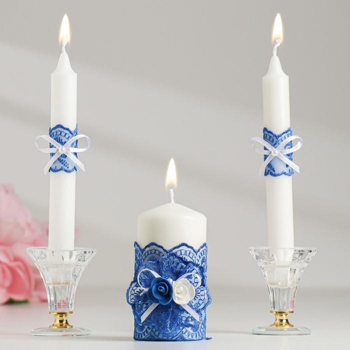 Комплект на стол молодожёнов "Гармония", синий