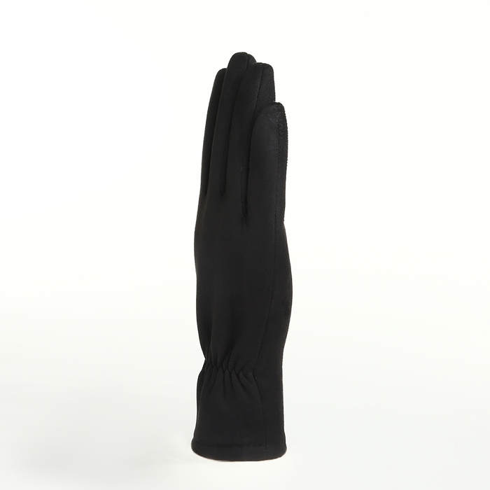 Перчатки женские, безразмерные, без утеплителя, цвет чёрный
