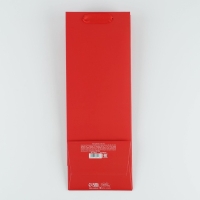 Пакет подарочный под бутылку, упаковка, &laquo;Красный&raquo;, 13 x 36 x 10 см