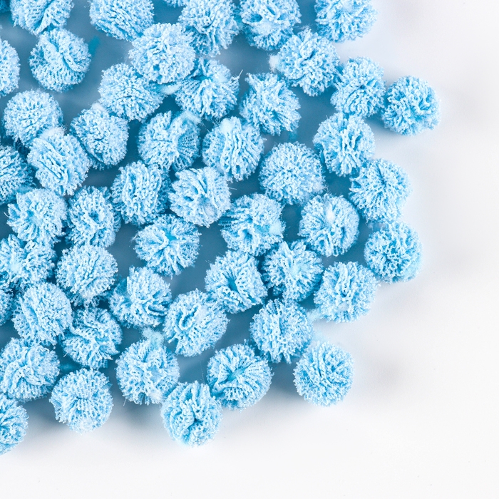 Набор деталей для декора &laquo;Бомбошки&raquo;, 100 шт., размер одной шт. &mdash; 1 см, цвет голубой