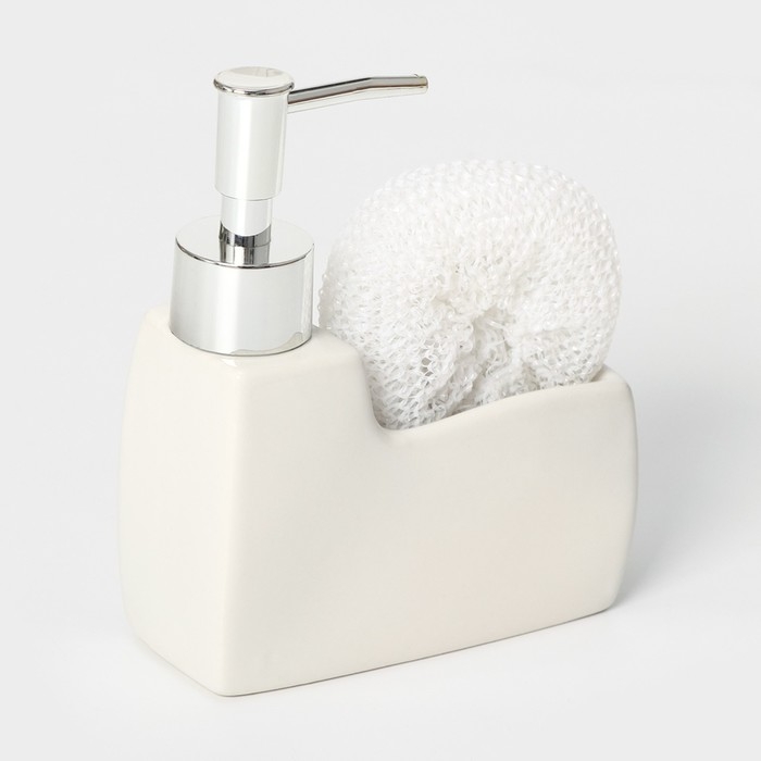 Дозатор для моющего средства с подставкой для губки Доляна &laquo;Элегия&raquo;, 200 мл