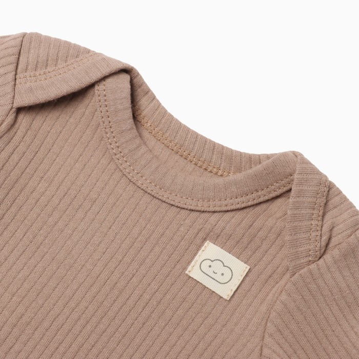 Боди с дл. рукавом Крошка Я , рост 86-92 см, коричневый