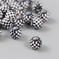 Бусины для творчества пластик "Шахматный шарик" d=1,1 см набор 20 гр Бусины для творчества пластик "Шахматный шарик" d=1,1 см набор 20 гр