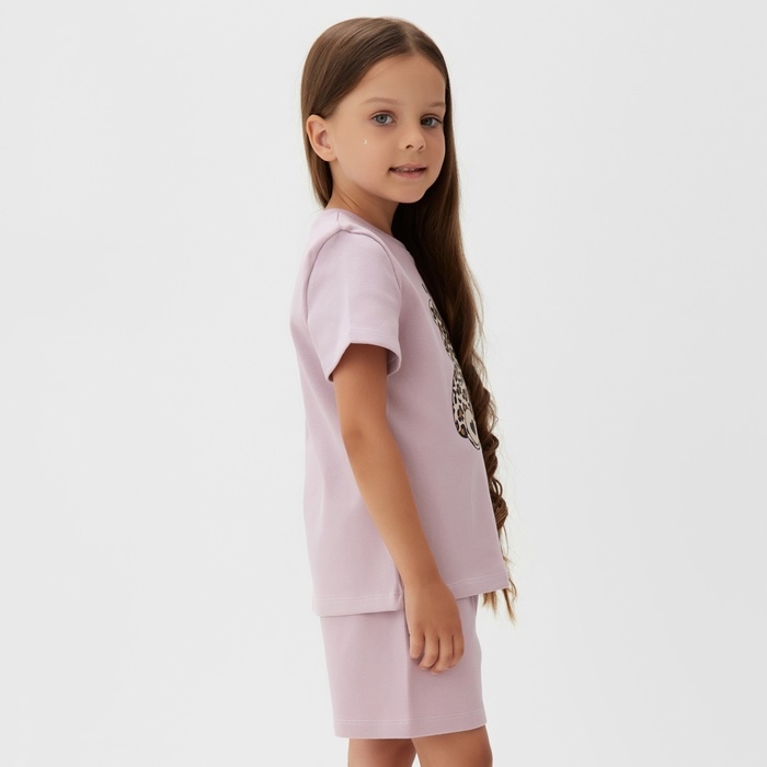 Пижама детская KAFTAN Love р.34 (122-128), лиловый