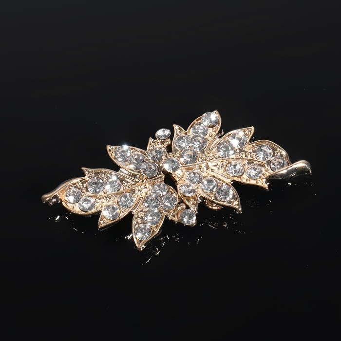 Декоративная застёжка &laquo;Листок&raquo;, 5,1 &times; 2,3 см, цвет золотой