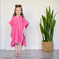 Полотенце-пончо Крошка Я &laquo;Гномик&raquo;, цвет розовый, размер 24-32, 100 % хлопок, 320 г/м2
