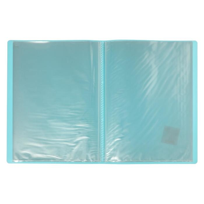 Папка с 40 вкладышами А4, 500 мкм, Calligrata, бирюзово-голубая Папка с 40 вкладышами А4, 500 мкм, Calligrata, бирюзово-голубая