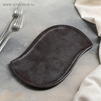 Блюдо керамическое для подачи &laquo;Шоко&raquo;, 25,5&times;16&times;1 см, цвет коричневый