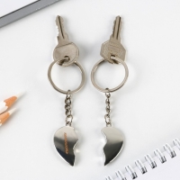 Брелок для ключей парный, &laquo;Нам было суждено встретиться&raquo;, металл, 8 х 3 см