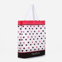 Сумка хозяйственная без застёжки, цвет белый/розовый Сумка хозяйственная без застёжки, цвет белый/розовый