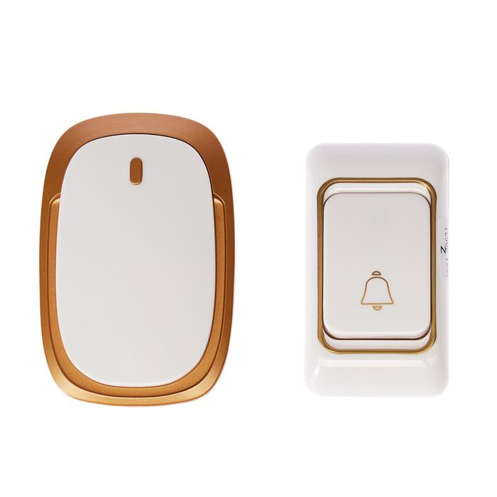 Звонок Luazon LZDV-33, беспроводной, 3хAA (не в комплекте), LR23A, бело-золотистый Звонок Luazon LZDV-33, беспроводной, 3хAA (не в комплекте), LR23A, бело-золотистый
