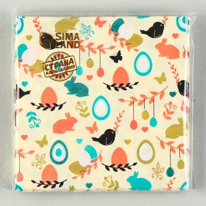 Салфетки бумажные «Пасха» 25х25 см, набор 20 шт. Салфетки бумажные «Пасха» 25х25 см, набор 20 шт.