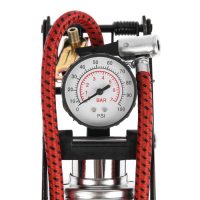 Насос ножной TORSO с манометром, 1 цилиндр, усиленный Насос ножной TORSO с манометром, 1 цилиндр, усиленный