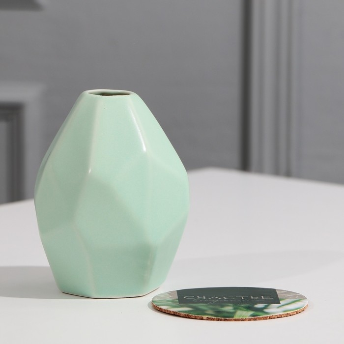 Ваза для цветов и подставка «Счастье внутри», 9 х 7 х 7 см, 350 мл. Ваза для цветов и подставка «Счастье внутри», 9 х 7 х 7 см, 350 мл.