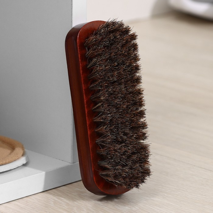 Щётка для обуви с конским волосом, 13×5×4 см Щётка для обуви с конским волосом, 13×5×4 см