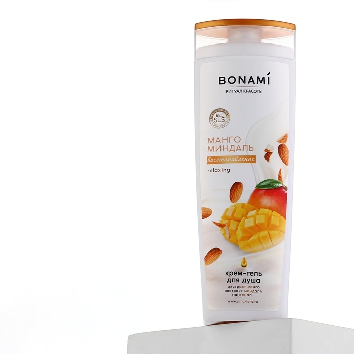 Гель для душа с пантенолом, восстановление, 400 мл, аромат манго и миндаля, BONAMI Гель для душа с пантенолом, восстановление, 400 мл, аромат манго и миндаля, BONAMI