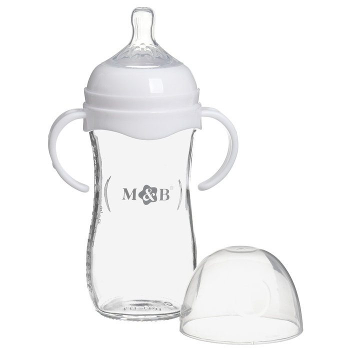 Бутылочка для кормления &Oslash;50 ШГ 240 мл., стекло, цвет белый