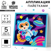 Аппликация пайетками для детей &laquo;Удивительный космос&raquo;, набор для творчества