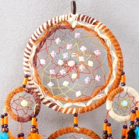 Ловец снов 5 колец "Индейский талисман" d=5 см, d=11 см, d=16 см 68х16 см Ловец снов 5 колец "Индейский талисман" d=5 см, d=11 см, d=16 см 68х16 см