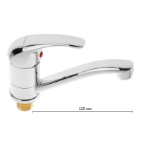 Cмеситель для кухни Accoona A4243, однорычажный, силумин, хром Cмеситель для кухни Accoona A4243, однорычажный, силумин, хром