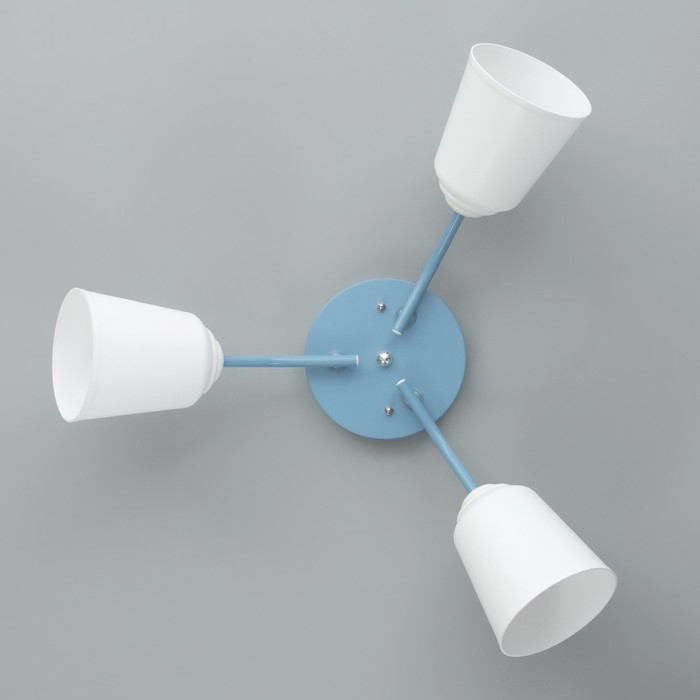 Люстра Люстра "Онлайн" (цил.) 3х15Вт Е27 МОДЕЛЬ:BR 00278 голубой 50х50х15см