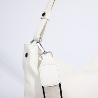 Сумка-тоут на молнии, 3 наружных кармана, цвет белый